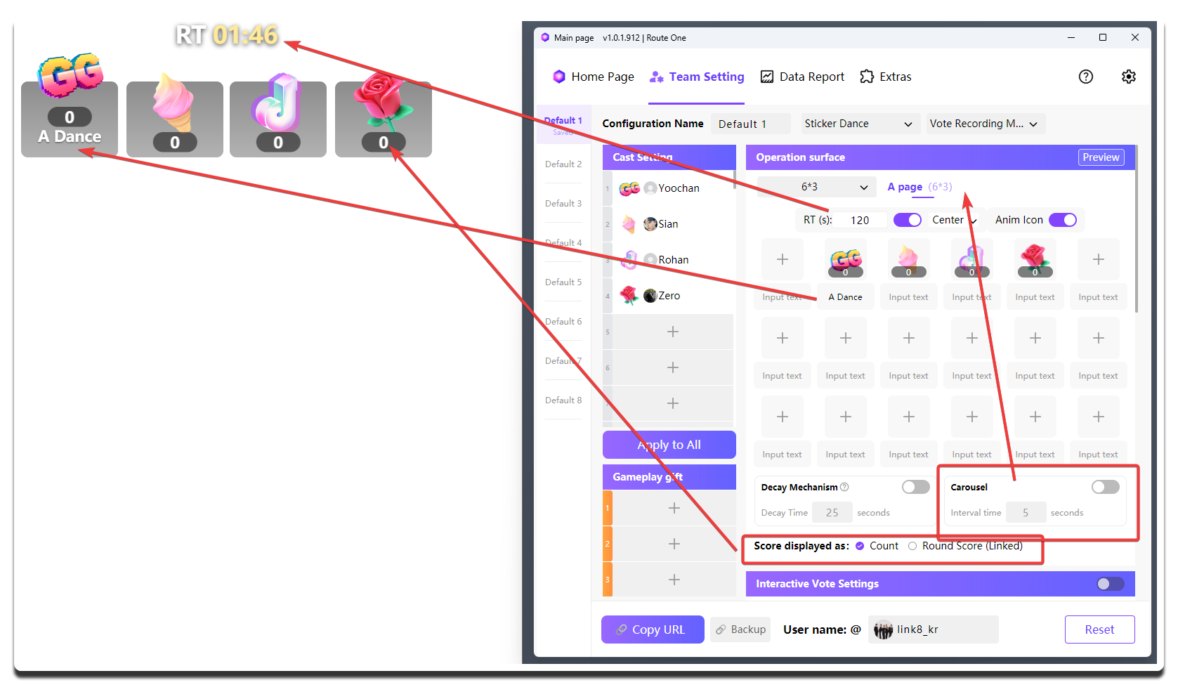 MCA-Gift matrix layout area