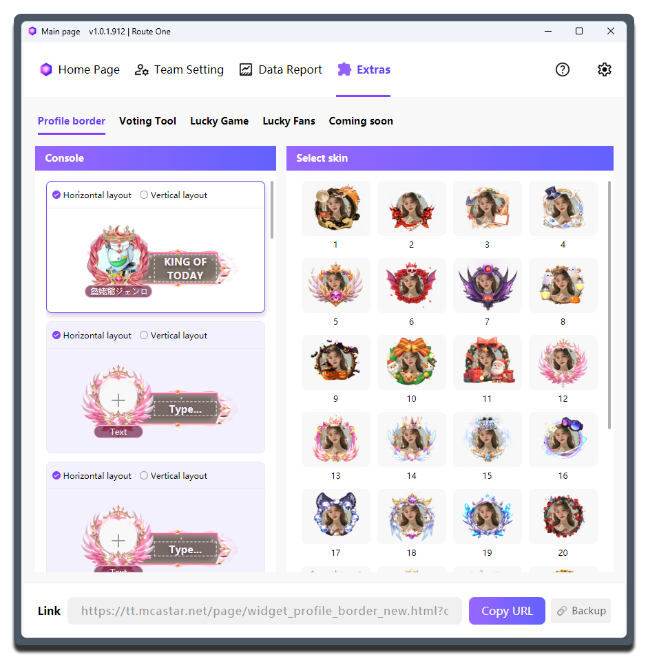 MCA-Profile Border Settings